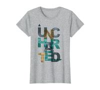 Trendy Uncharted Text Overlay T-Shirt, Women, Heather Grey, 3X-Large