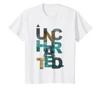 Trendy Uncharted Text Overlay T-Shirt, Youth, White, 3T