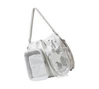 Trendy Unisex Shoulder Bag with Adjustable Strap Large Storage Backpack for Books Writing Items Perfect for Women Pin Display Bag
