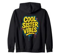 Trendy Urban Graffiti Style Graphic Zip Hoodie