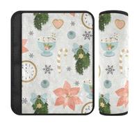 Trendy Vintage Style Car Seat Cushion Shoulder Pads for Kids Soft Seat Strap Covers 2 Pack 10 * 7.7in