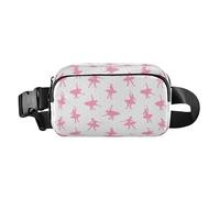 Trendy Waist Bag Fanny Pack for Women Men Water Resistant Belt Bag Travel Wallet with Adjustable Strap for Travel Gym Work Ballerinas Dance Polka Dot Background
