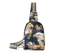 Trendy White and Golden Wham Bird fanny pack cross cute for women fanny pack for travel, white and golden Wham Bird, One Size
