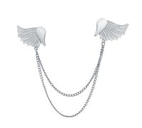 Trendy Wing Shaped Tie Clip Sturdy Metal Accessory Unique Angel Tie Adornment for Professional Styles Sturdy Angel Collar Clip