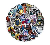 Trendy Wolf Vinyl Stickers, 50 PCS Waterproof Cartoon Animals Decals for Laptops, Scrapbooking, Journals, Notebooks, Water Bottles, Suitcases, Phones & DIY Decor