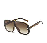 Trendy Woman Big Frame Sunshade Sunglasses Man Outdoor Vacation (Color : B, Size : Medium)