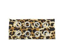 Trendy Women's Headbands In Animal Print With Hollow Studded Detail Fashion Head Wrap Headwear For Street Styles Looks