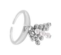 Trendy Women's Tassels Rings With Bead Accents Made From Allergy Resistant Stainless Steel For Long Term Comfort Beaded Fringe Jewelry