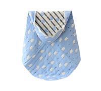 TRENDY XU New Born Hooded Bath Towels Cotton Soft Cartoon Blanket 35.4"*35.4" (Blue-Sheep)