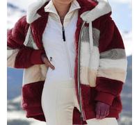 Trendy Yet Functional Women's Soft Plush Pocket Hoodie Jacket for Cooler Days Ahead (L Claret)
