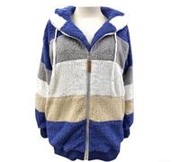 Trendy Yet Functional Women's Soft Plush Pocket Hoodie Jacket for Cooler Days Ahead (S Blue)