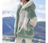 Trendy Yet Functional Women's Soft Plush Pocket Hoodie Jacket for Cooler Days Ahead (S Green)