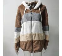 Trendy Yet Functional Women's Soft Plush Pocket Hoodie Jacket for Cooler Days Ahead (XL Caramel)