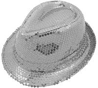 TrendyFashion Adults Sequin Shinny Hip Hop Hat Unisex Fancy Dress Christmas Party Wear Cap Accessory (Sequin Hat Silver One Size)