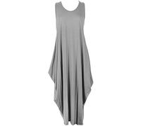 TrendyFashion Womens Italian Tulip Lagenlook Parachute Dress Ladies Stretchy Sleeveless Long Tunic Top