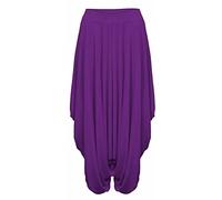 TrendyFashion Womens Ladies Celebs Harem Baggy Trousers Ali Baba Lagenlook Harem Pants Plus Sizes (Purple UK 24-26)