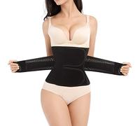 Trendyline Women Postpartum Girdle Corset Recovery Belly Band Wrap Belt Black