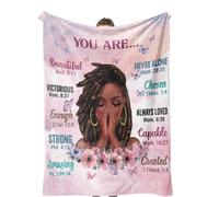 TRENDYNEST Inspirational Quotes Throw Blanket for Girls Women,Inspirational Positive Thoughts Soft Fleece Blankets for Bedroom Christian Gift 50x60 Inch