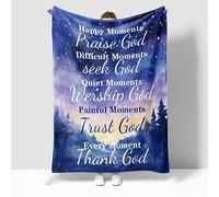 TRENDYNEST Throw Blanket, Soft Fleece Compassion Blanket with Inspirational Thoughts and Prayers, Ideal as a Gift for Girls, Men, Women 50x60 Inch