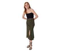 Trendyol FeMan A-line A-line Woven Skirt,Khaki,36