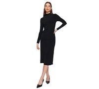 Trendyol FeMan A-line Regular fit Knit Dress,Black,S