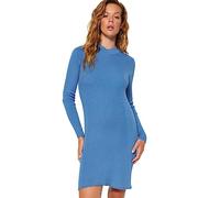Trendyol FeMan A-line Slim fit Knitwear Dress,Blue,M