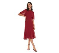 Trendyol FeMan Basics Midi A-line Regular fit Woven Dress Burgundy