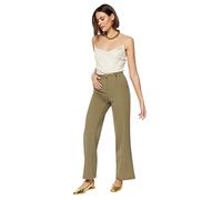 Trendyol FeMan Basics Normal Waist Wide Leg Wide Leg Trousers Light Khaki