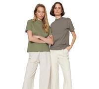 Trendyol FeMan Basics Regular fit Basic High Neck Knit T-Shirt Mint