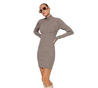 Trendyol FeMan Bodycon Slim fit Knitwear Dress,Mink,M