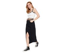 Trendyol FeMan Care A-line Denim Skirt,Black,40