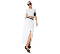 Trendyol FeMan Care A-line Denim Skirt,White,32