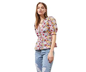 Trendyol FeMan Fitted Basic V Neck Woven Shirt