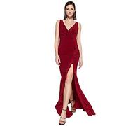 Trendyol FeMan Glam Maxi Mermaid Regular fit Knit Evening Dress Burgundy