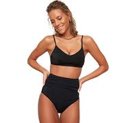 Trendyol FeMan High Waist Normal Trotter High Waist Bikini Bottom Schwarz
