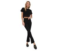 Trendyol FeMan High Waist Straight Leg Regular fit Trousers Schwarz