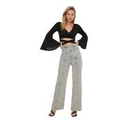 Trendyol FeMan High Waist Wide Leg Regular fit Jeans Grau