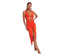 Trendyol FeMan Maxi Bodycon Regular fit Woven Dress Red