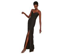 Trendyol FeMan Maxi Shift Fitted Woven Evening Dress Schwarz
