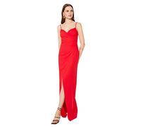 Trendyol FeMan Maxi Wrapover Fitted Woven Evening Dress Rot