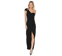 Trendyol FeMan Maxi Wrapover Regular fit Woven Evening Dress Schwarz