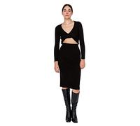 Trendyol FeMan Midi Bodycon Regular fit Knitwear Dress Black