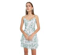 Trendyol FeMan Mini Ruffle Hem Regular fit Woven Dress Mint