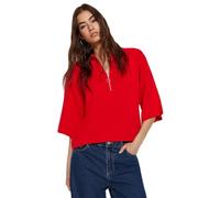 Trendyol FeMan Oversize Basic Polo Neck Knitwear Sweater,Pomegranate Flower,M