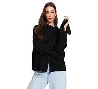 Trendyol FeMan Oversize Basic Standing Collar Knitwear Sweater,Black,S