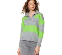 Trendyol FeMan Oversize Basic Standing Collar Knitwear Sweater,Grey,S