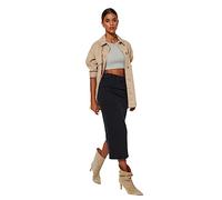 Trendyol FeMan Pencil Skirt Denim Skirt,Black,32