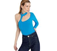 Trendyol FeMan Plain Knit Bodysuit,Sax,42