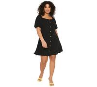 Trendyol FeMan Plus Size Mini A-line Fitted Woven Plus Size Dress Black