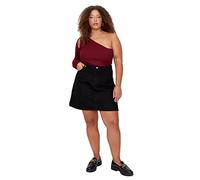 Trendyol FeMan Plus Size Mini A-line Skater Denim Plus Size Skirt